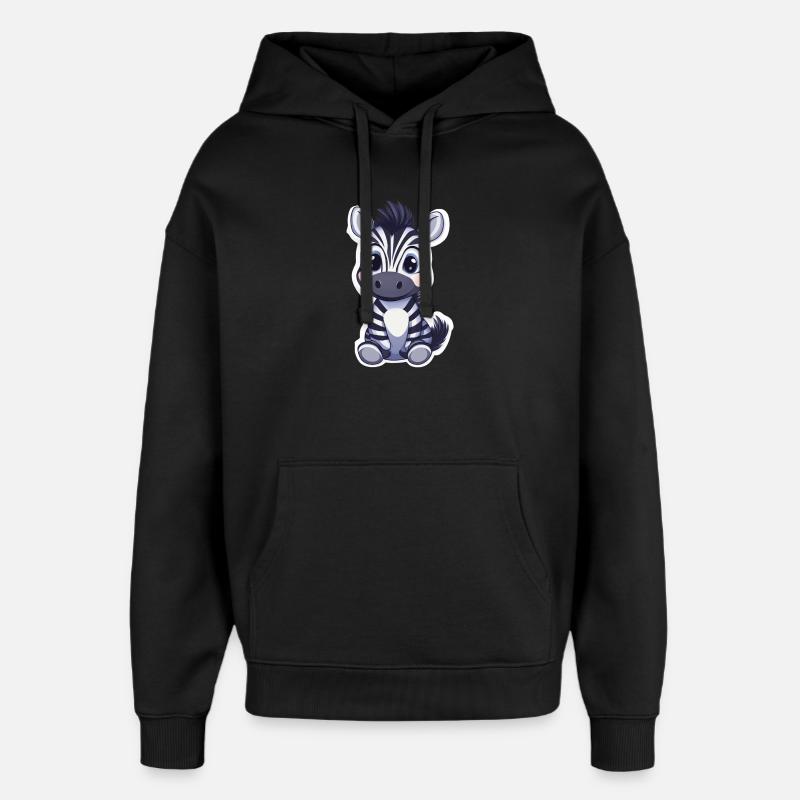 Zebra - Oversized Unisex Hoodie von Stanley/Stella - Schwarz