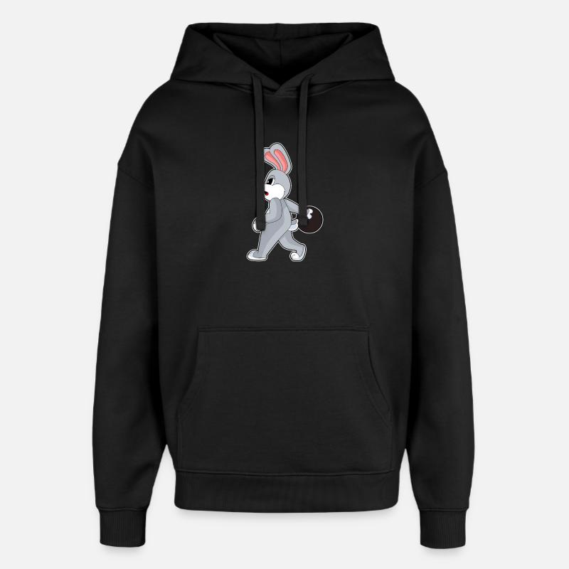 Bunny Bowling Boule de bowling - Sweat à capuche unisexe Stanley/Stella Oversized - noir