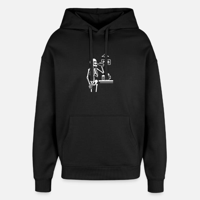 Skelett Pub Toast - Oversized Unisex Hoodie von Stanley/Stella - Schwarz