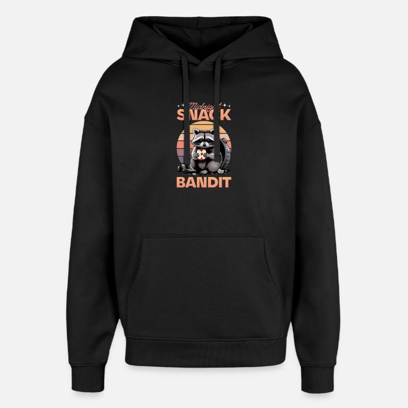Drôle de raton laveur - Sweat à capuche unisexe Stanley/Stella Oversized - noir
