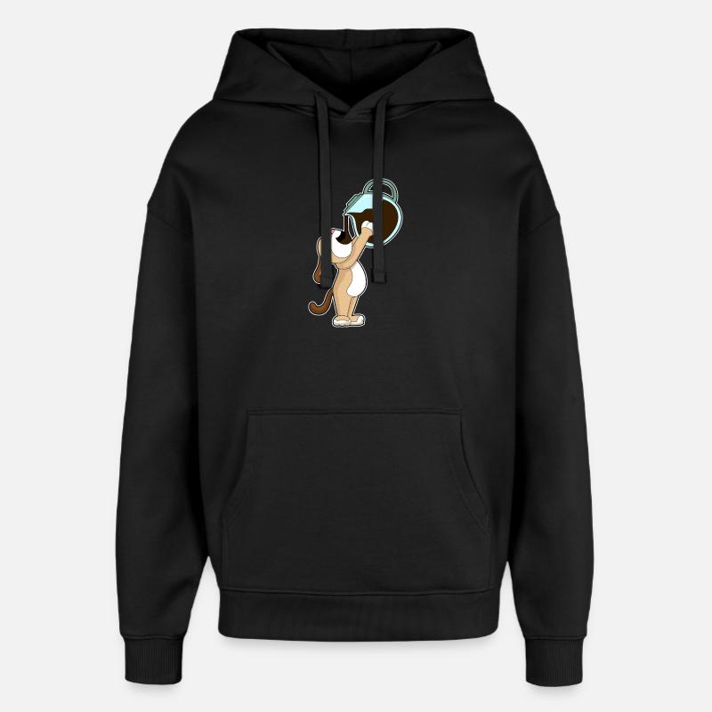Cafetière pour chien - Sweat à capuche unisexe Stanley/Stella Oversized - noir