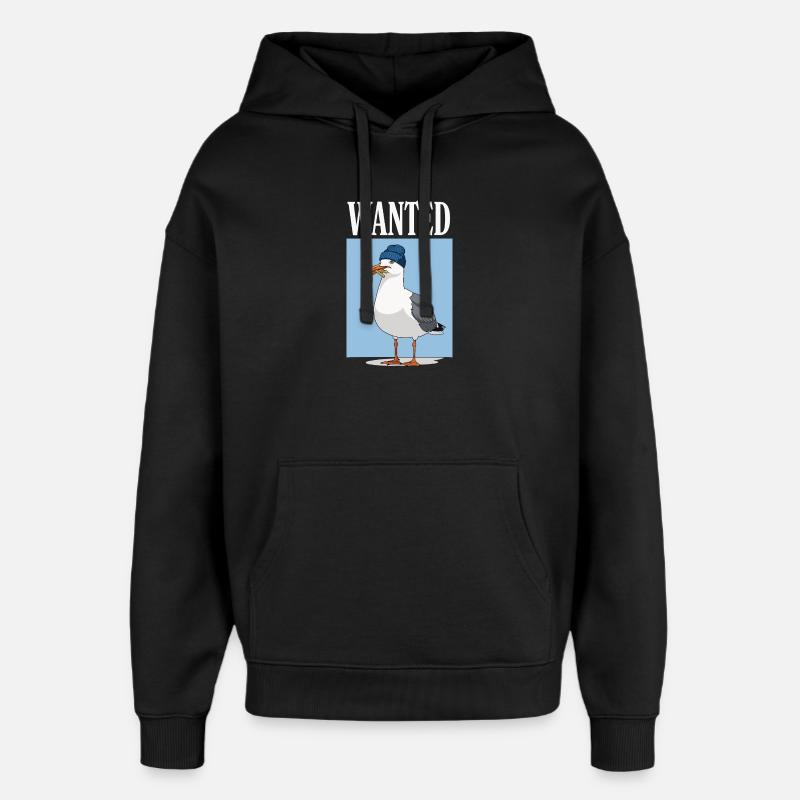 Gesucht Möwe Eiscreme Abenteuer - Oversized Unisex Hoodie by Stanley/Stella - black