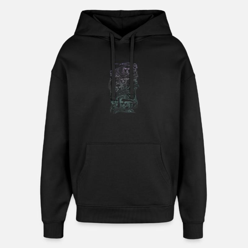 Âmes Liquides : Fusions Éthérées - Sweat à capuche unisexe Stanley/Stella Oversized - noir
