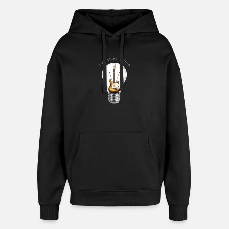 Guitare dans une ampoule - Sweat à capuche unisexe Stanley/Stella Oversized - noir