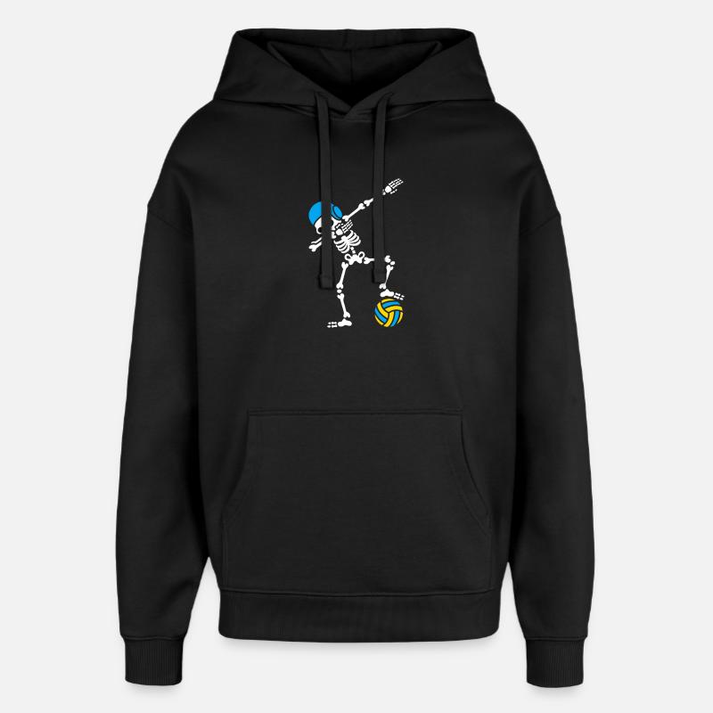 Skeleton Spike Volleyball Halloween - Sweat à capuche unisexe Stanley/Stella Oversized - noir