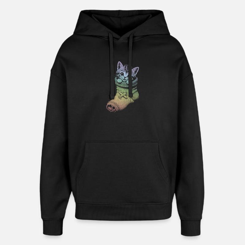 Kätzchen - Oversized Unisex Hoodie von Stanley/Stella - Schwarz