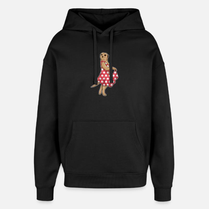 Suricate Polkadot - Sweat à capuche unisexe Stanley/Stella Oversized - noir