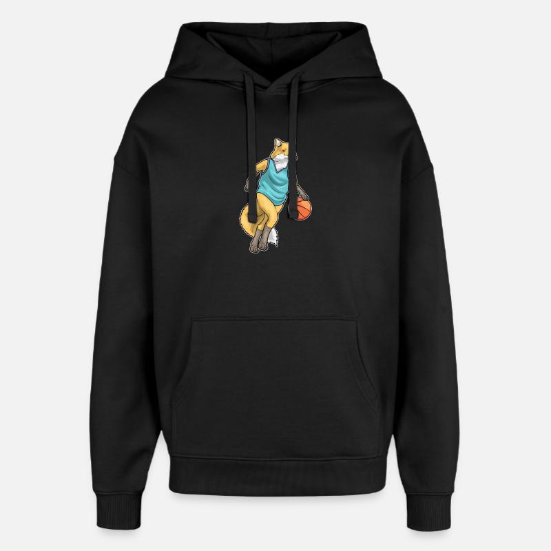 Fox Basketteur Basketteur - Sweat à capuche unisexe Stanley/Stella Oversized - noir