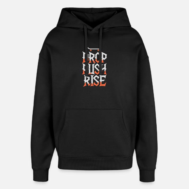 Drop Push Rise - Sweat à capuche unisexe Stanley/Stella Oversized - noir