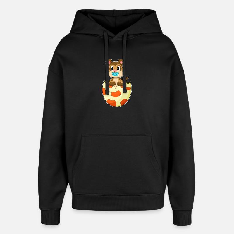 Erdmännchen Schnuller - Oversized Unisex Hoodie von Stanley/Stella - Schwarz