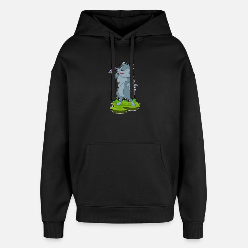 Dart de loup Dartpfeil - Sweat à capuche unisexe Stanley/Stella Oversized - noir