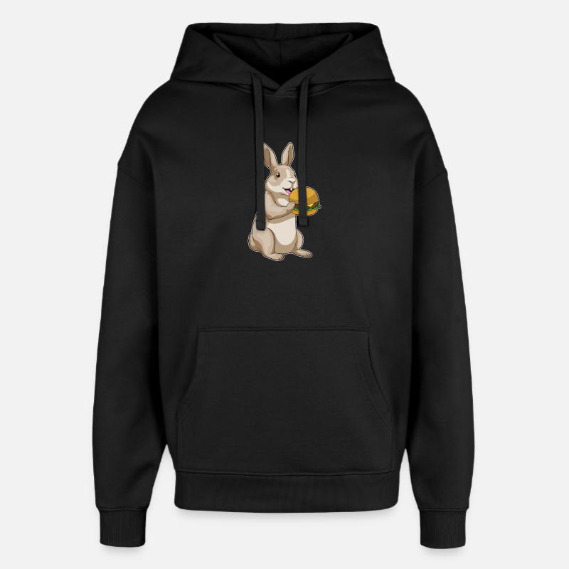 Hase Hamburger - Oversized Unisex Hoodie von Stanley/Stella - Schwarz