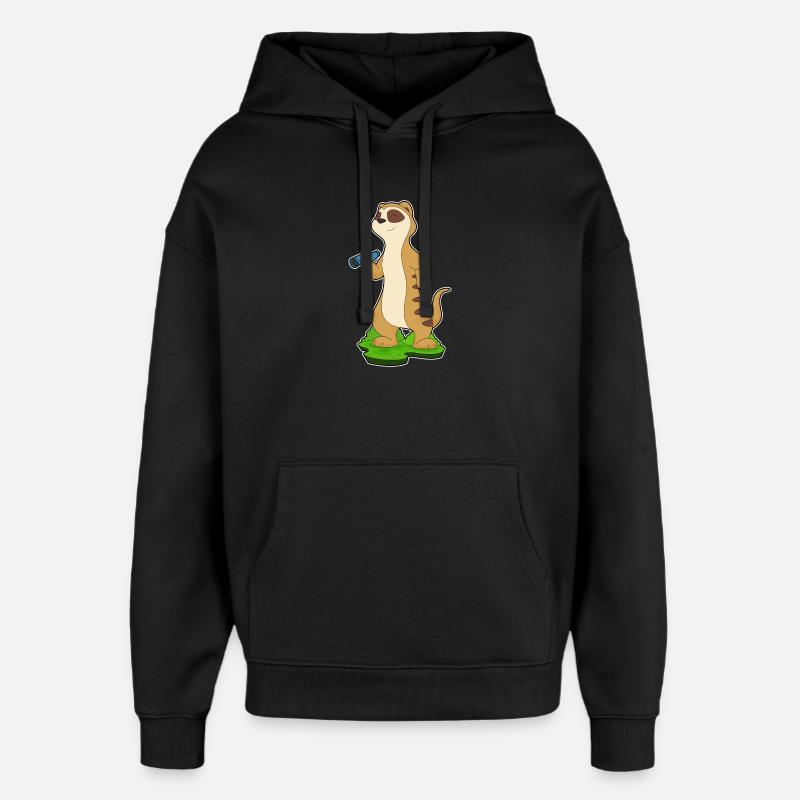 Erdmännchen Fernglas - Oversized Unisex Hoodie von Stanley/Stella - Schwarz