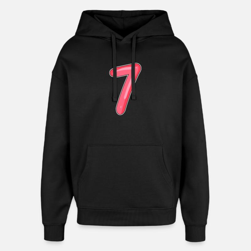Numéro Sept - Numéro Numéro 7 - Sweat à capuche unisexe Stanley/Stella Oversized - noir