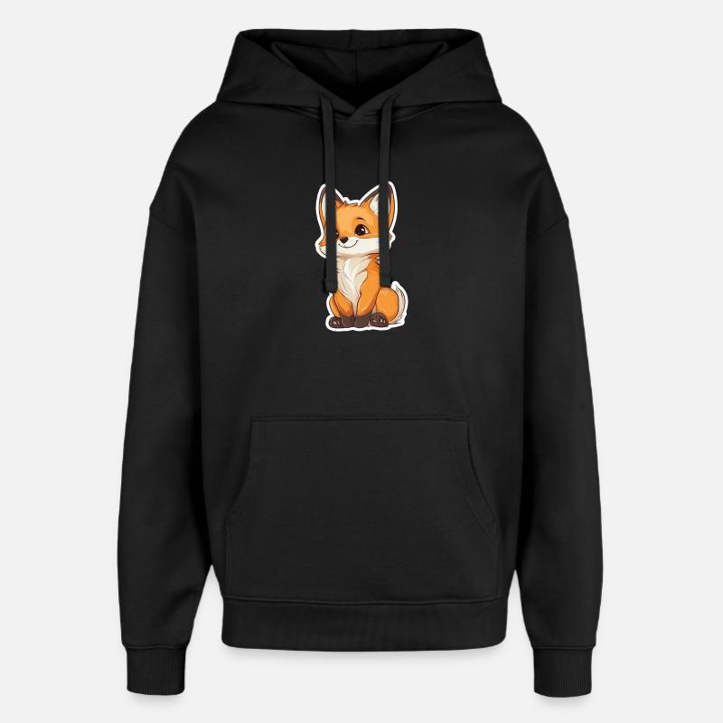 Renard - Sweat à capuche unisexe Stanley/Stella Oversized - noir