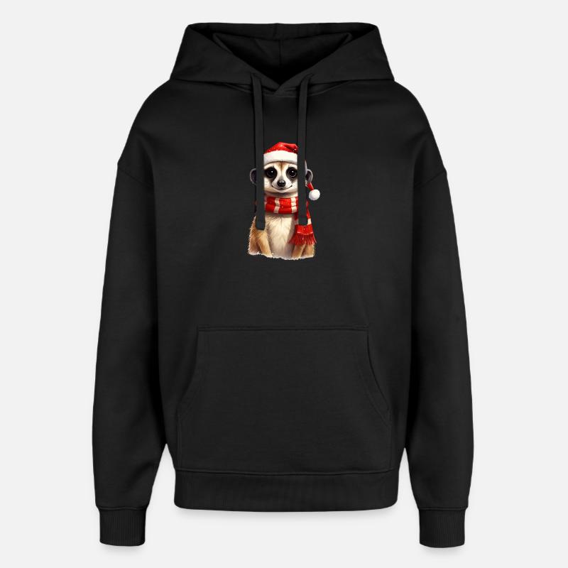 Suricates pour Noël - Sweat à capuche unisexe Stanley/Stella Oversized - noir