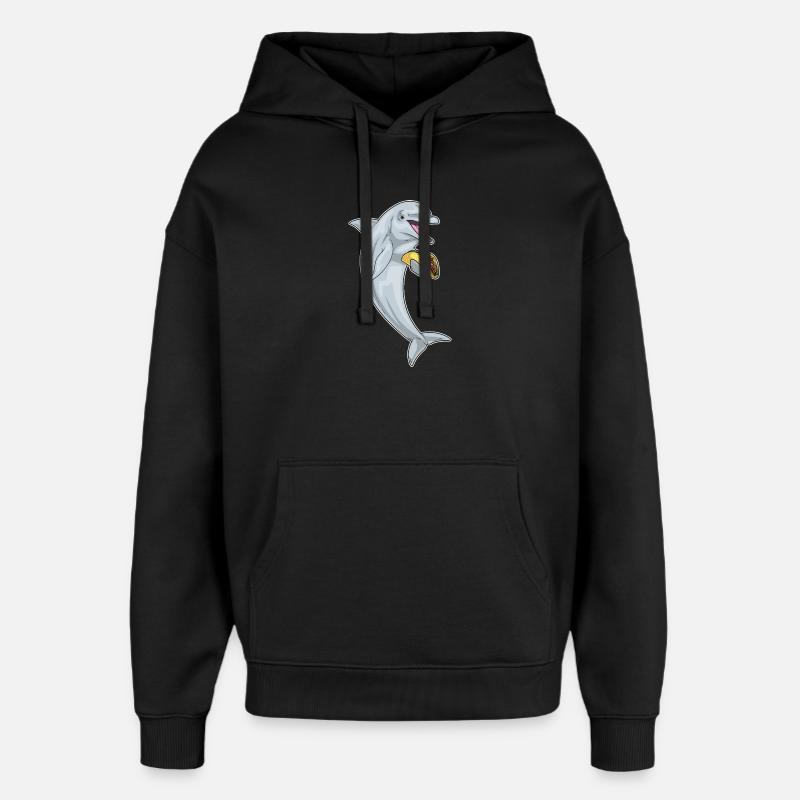 Taco au dauphin - Sweat à capuche unisexe Stanley/Stella Oversized - noir