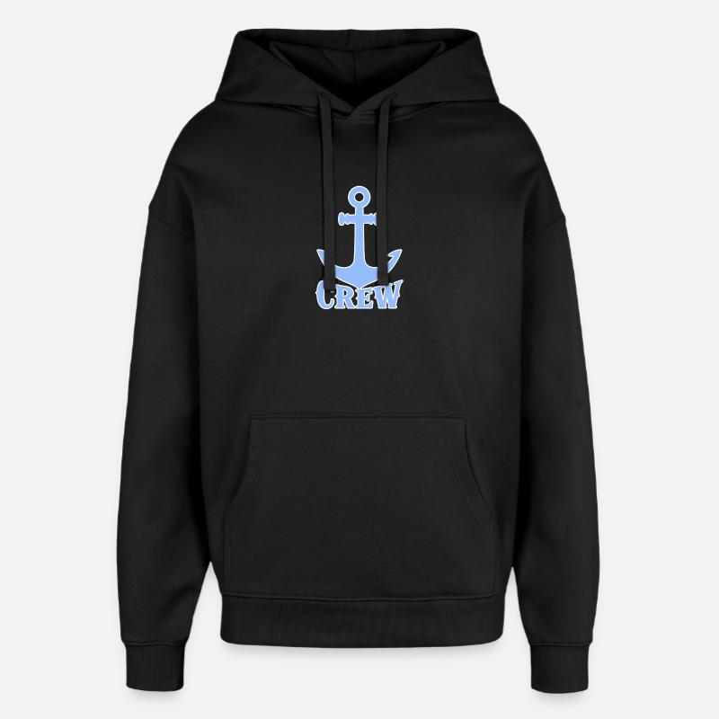 Anker Crew Logo Illustration - Oversized Unisex Hoodie von Stanley/Stella - Schwarz