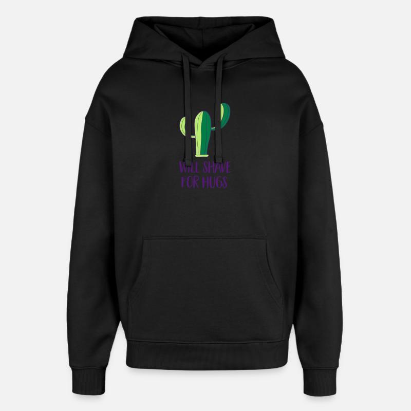 Cactus - Rasage - Sweat à capuche unisexe Stanley/Stella Oversized - noir