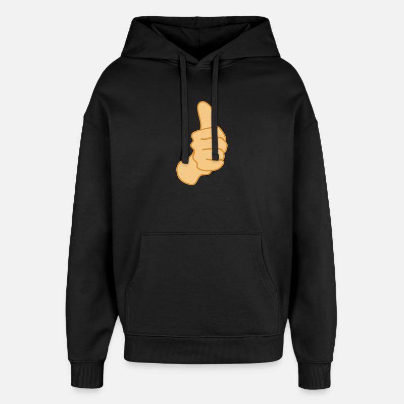 Pouce vers le haut Symbole Positif - Sweat à capuche unisexe Stanley/Stella Oversized - noir