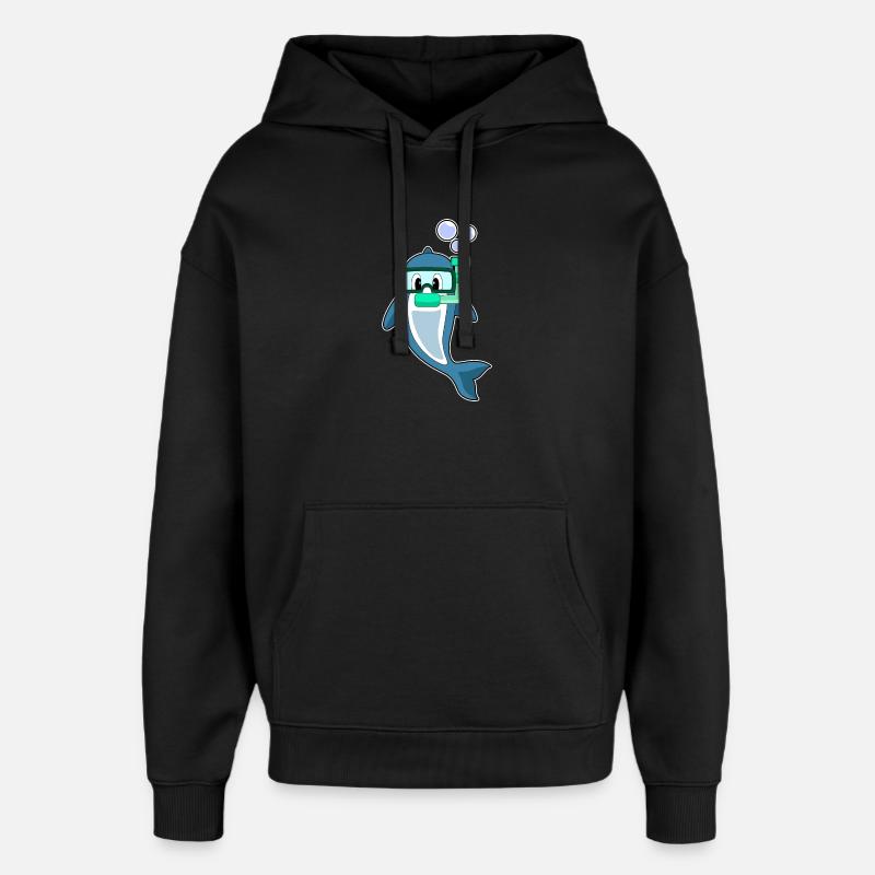 Dolphin Diver Snorkel - Sweat à capuche unisexe Stanley/Stella Oversized - noir