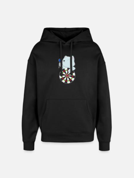 Cible de fléchettes pour chat - Sweat à capuche unisexe Stanley/Stella Oversized - noir