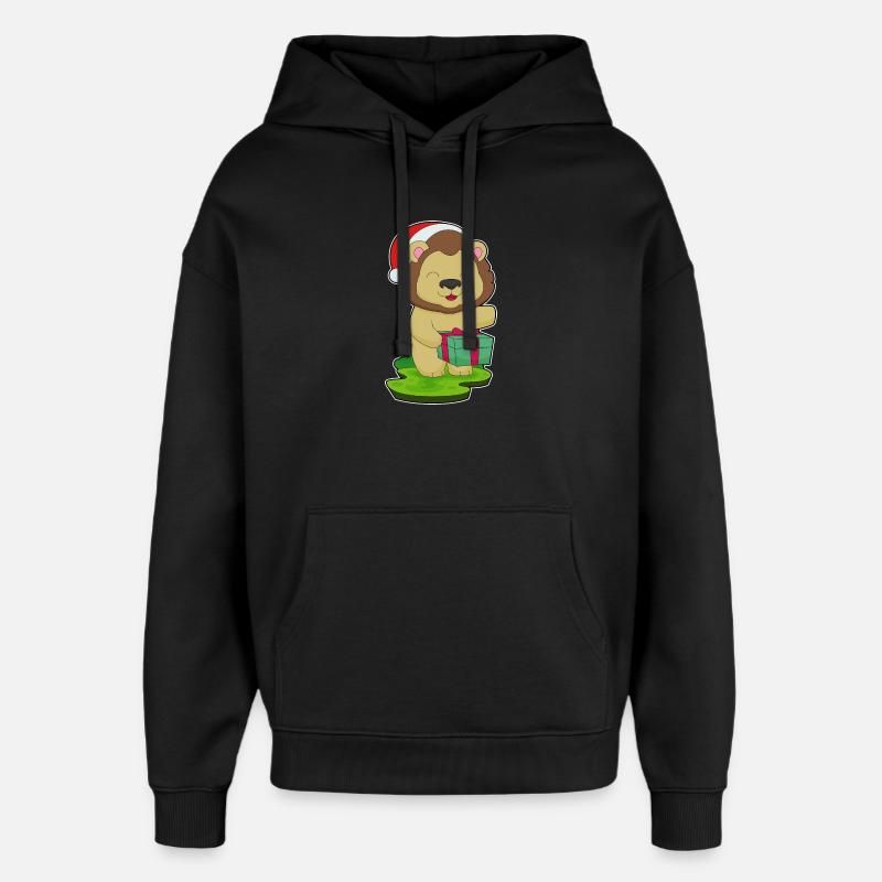 Forfait Noël Lion - Sweat à capuche unisexe Stanley/Stella Oversized - noir