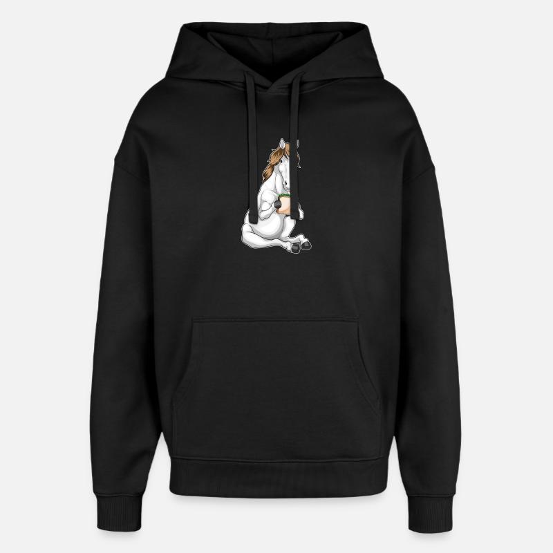 Sandwich au cheval - Sweat à capuche unisexe Stanley/Stella Oversized - noir
