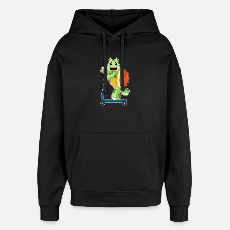 Turtle Roller - Sweat à capuche unisexe Stanley/Stella Oversized - noir