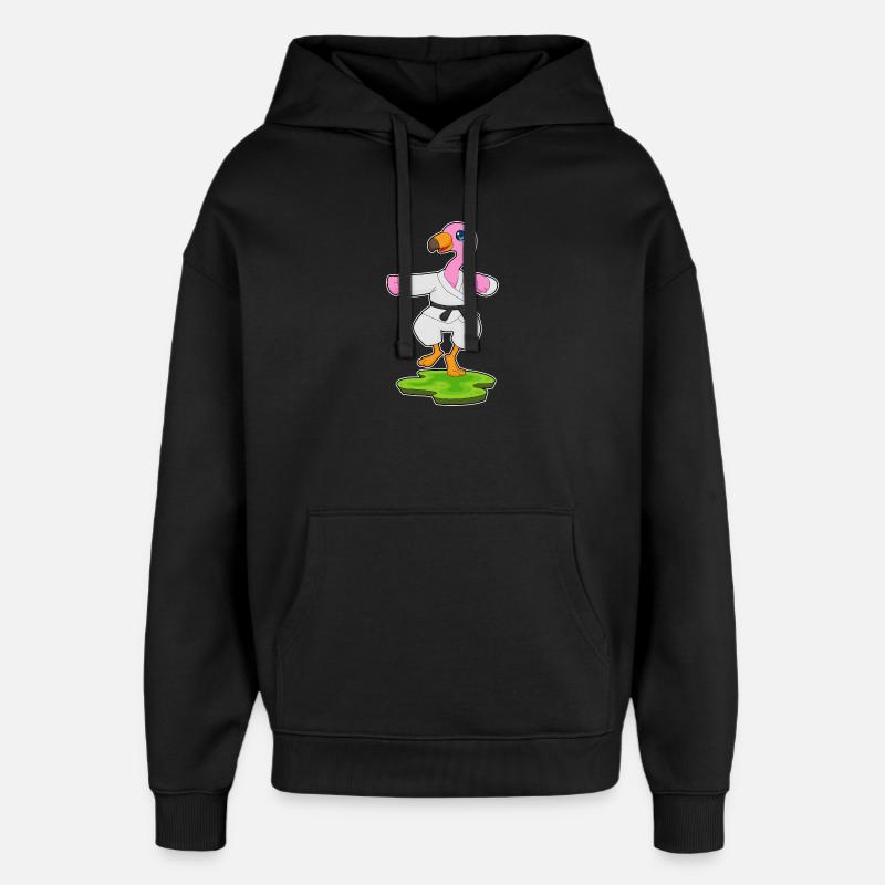 Flamingo Arts Martiaux - Sweat à capuche unisexe Stanley/Stella Oversized - noir