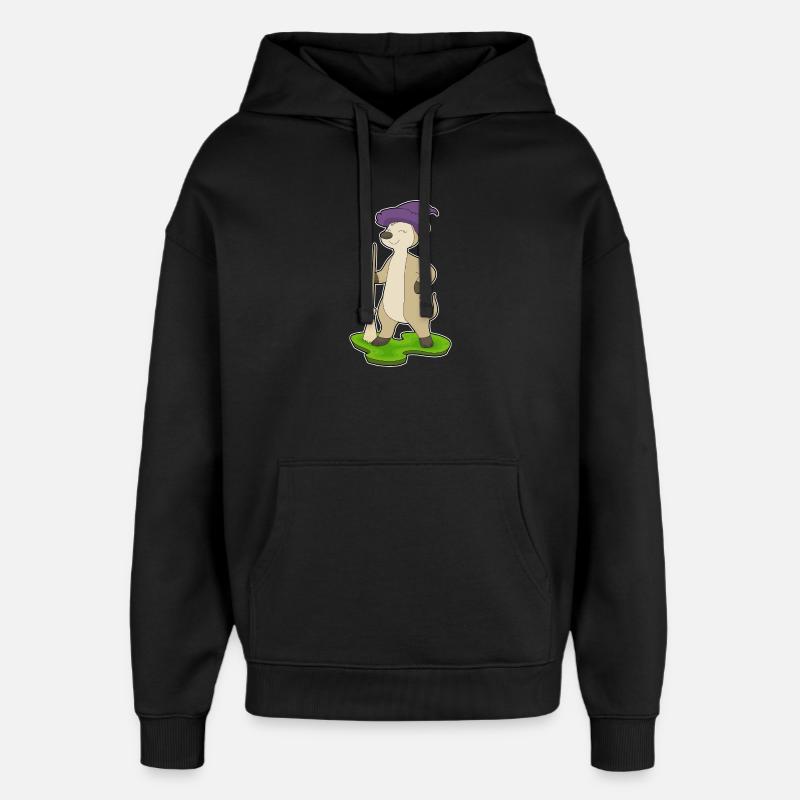 Erdmännchen Halloween Hexe - Oversized Unisex Hoodie von Stanley/Stella - Schwarz