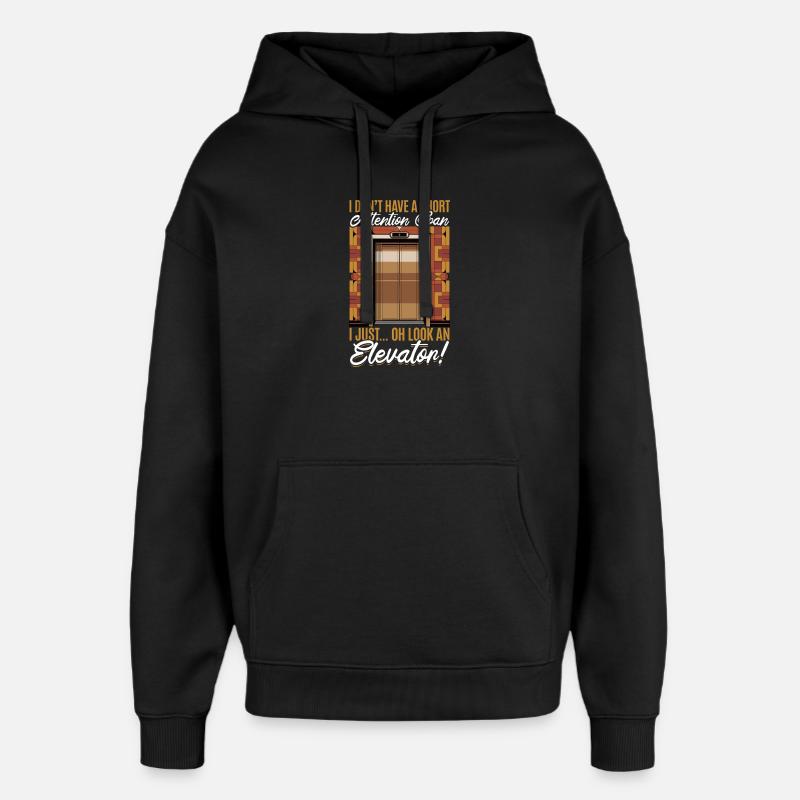 Ascenseur pour tout-petits et enfants - Sweat à capuche unisexe Stanley/Stella Oversized - noir