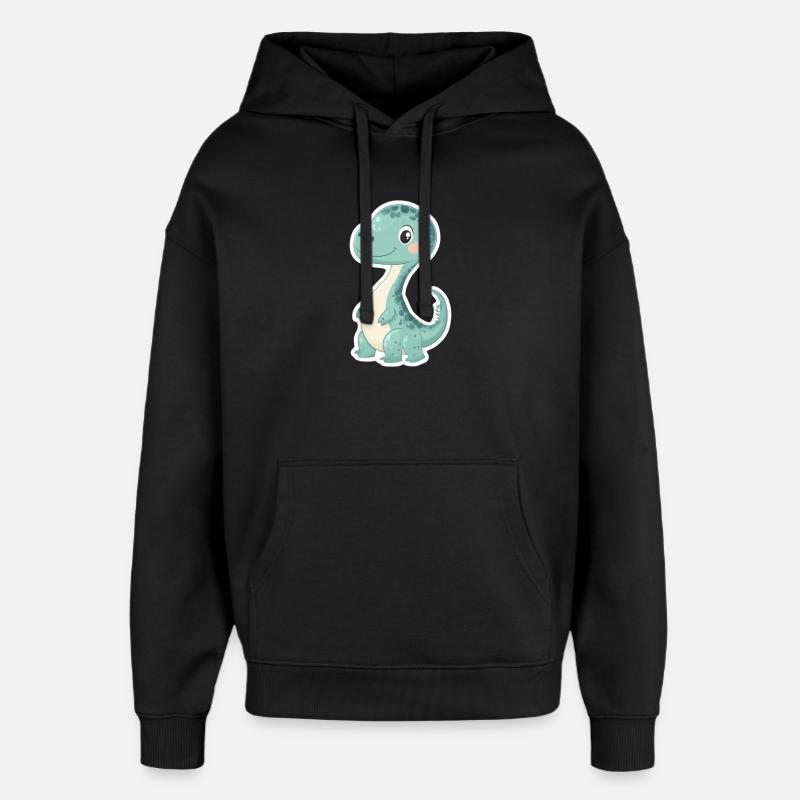 Dinosaure - Sweat à capuche unisexe Stanley/Stella Oversized - noir