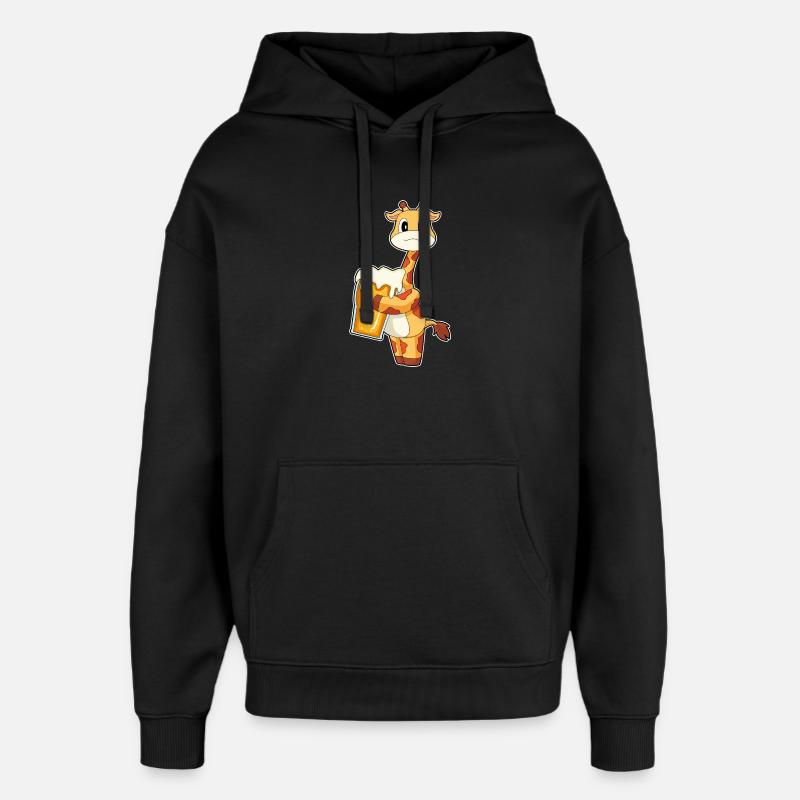 Giraffe Bier - Oversized Unisex Hoodie von Stanley/Stella - Schwarz