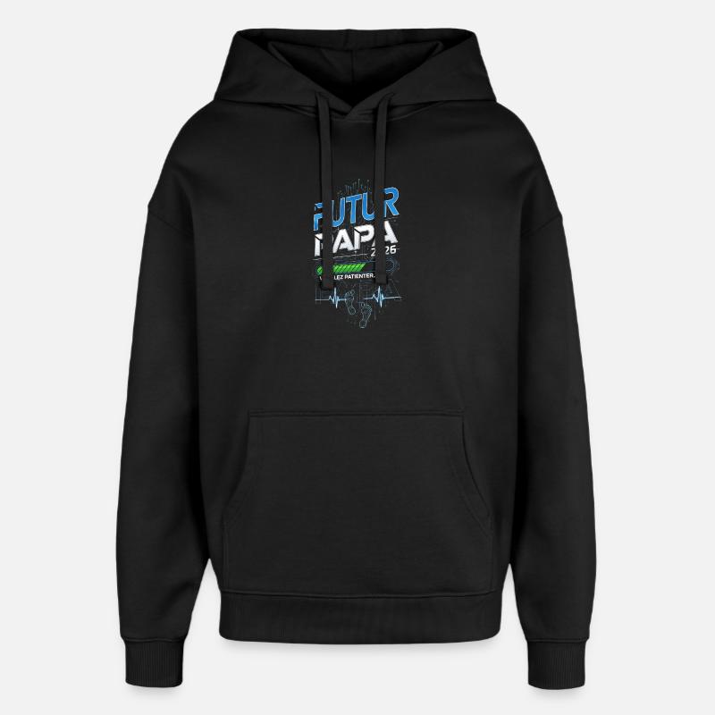 Futur Papa 2026 - Sweat à capuche unisexe Stanley/Stella Oversized - noir