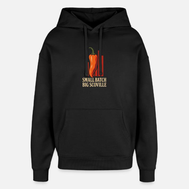 Saucier Pieux Chili Fermenté Épicé - Sweat à capuche unisexe Stanley/Stella Oversized - noir