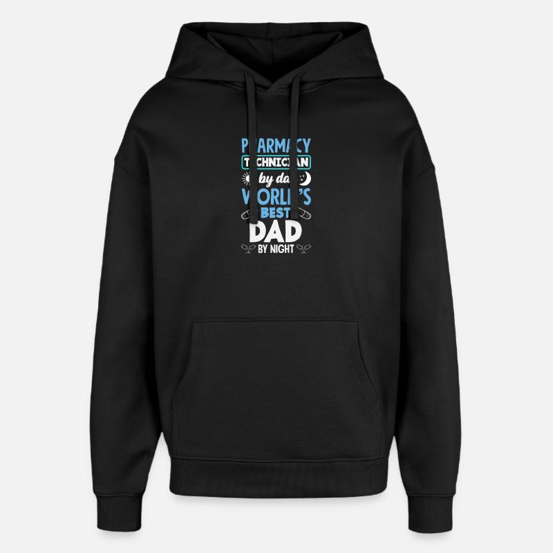 Pharmacien Technicien Pharmaceutique - Sweat à capuche unisexe Stanley/Stella Oversized - noir