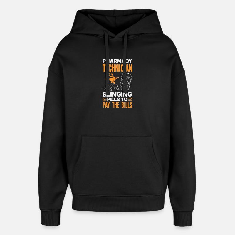 Pharmacien Technicien Pharmaceutique - Sweat à capuche unisexe Stanley/Stella Oversized - noir