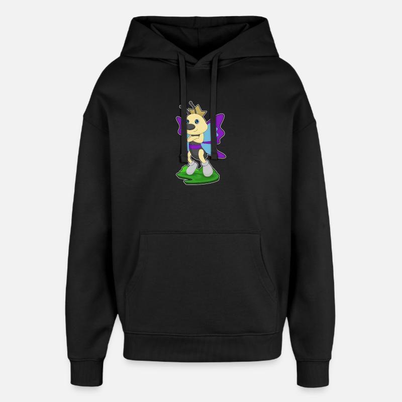 Couronne de princesse papillon - Sweat à capuche unisexe Stanley/Stella Oversized - noir