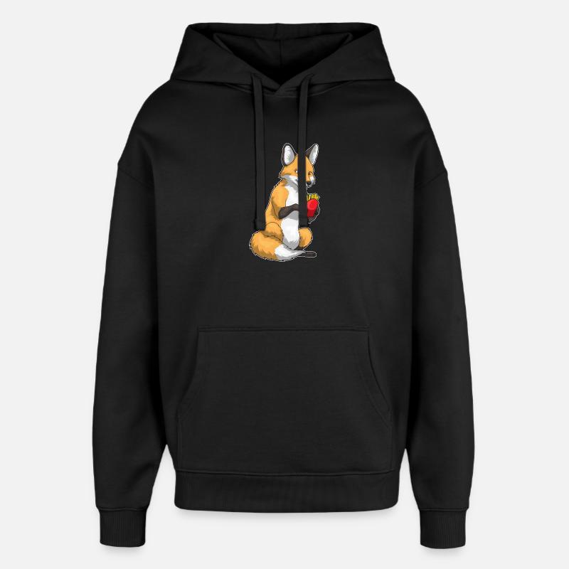 Frites Fuchs - Sweat à capuche unisexe Stanley/Stella Oversized - noir