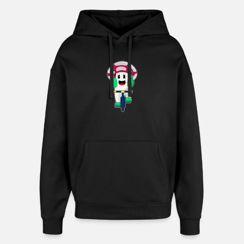Vélo champignon - Sweat à capuche unisexe Stanley/Stella Oversized - noir