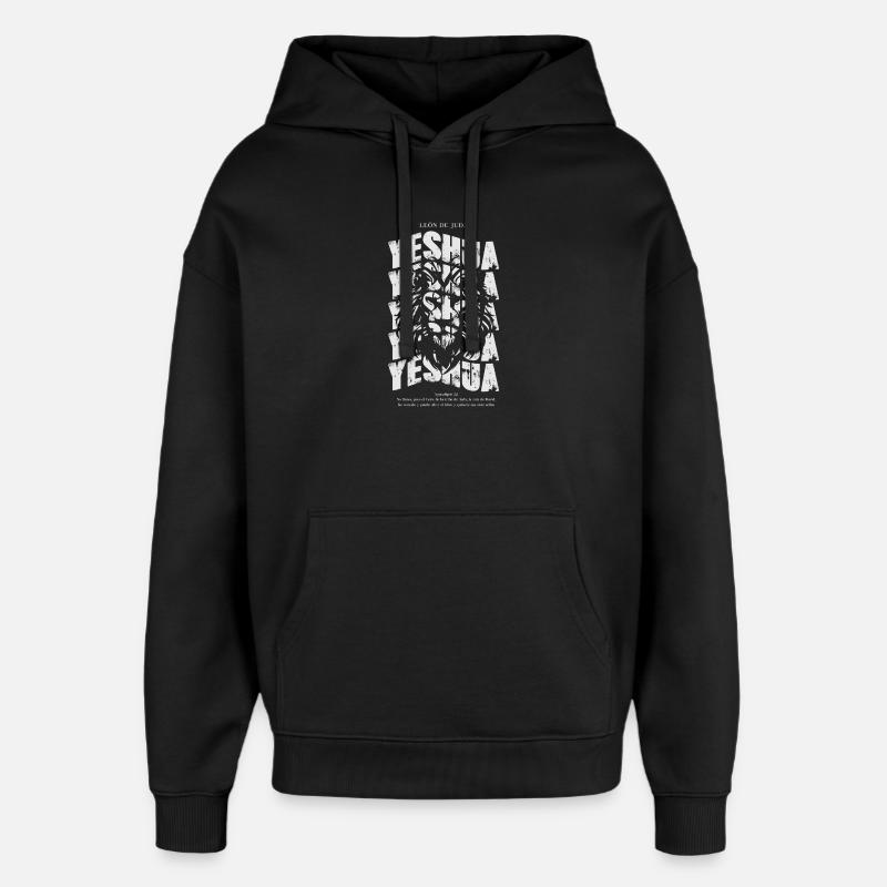 Lion de Juda Style abstrait - Sweat à capuche unisexe Stanley/Stella Oversized - noir