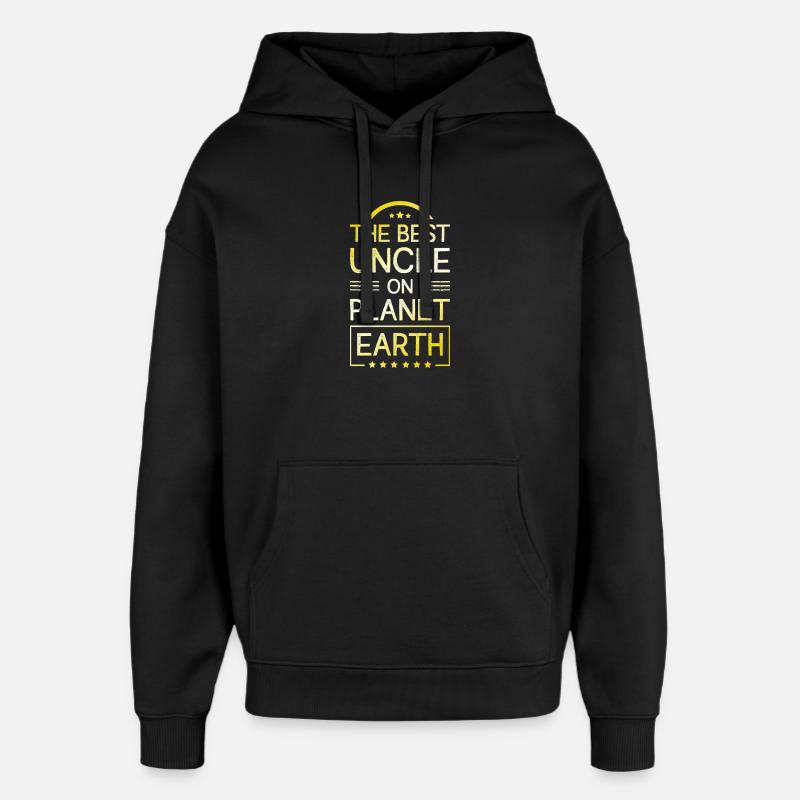 Bester Onkel Spruch - Oversized Unisex Hoodie von Stanley/Stella - Schwarz