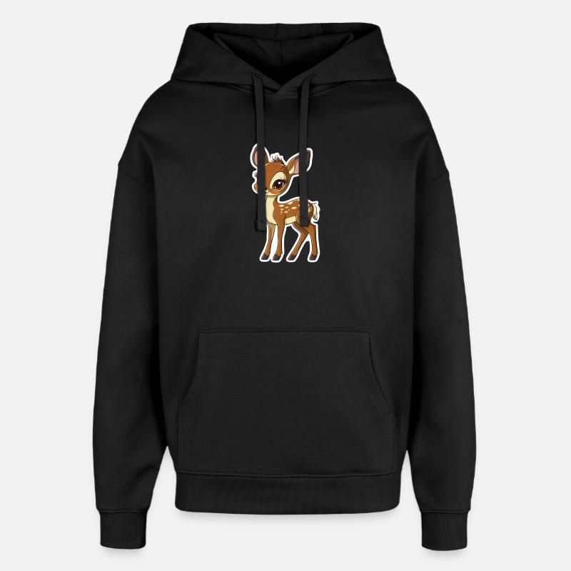 Reh - Oversized Unisex Hoodie von Stanley/Stella - Schwarz