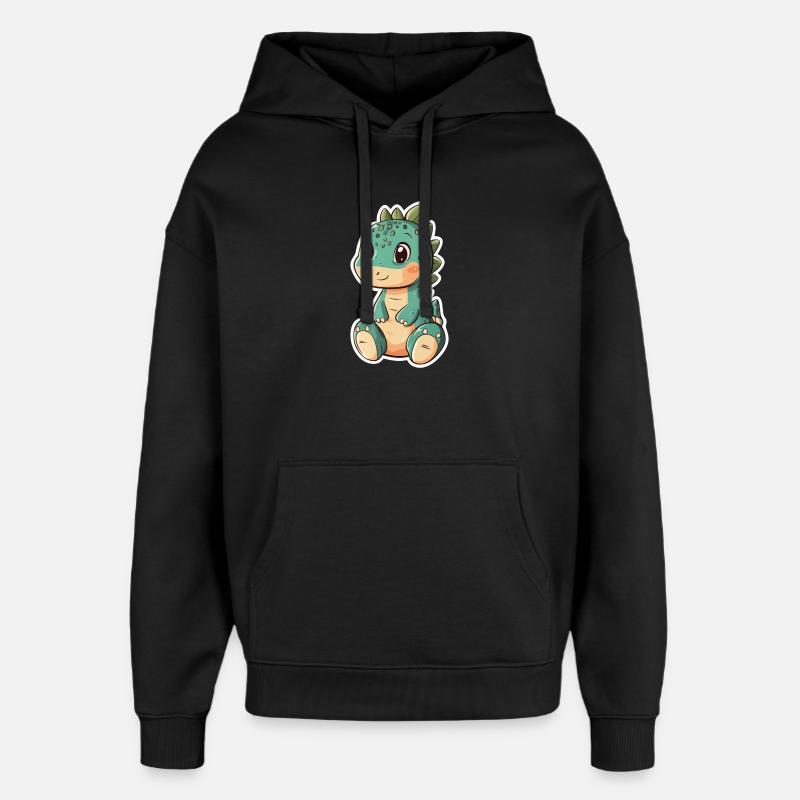 Dinosaure - Sweat à capuche unisexe Stanley/Stella Oversized - noir