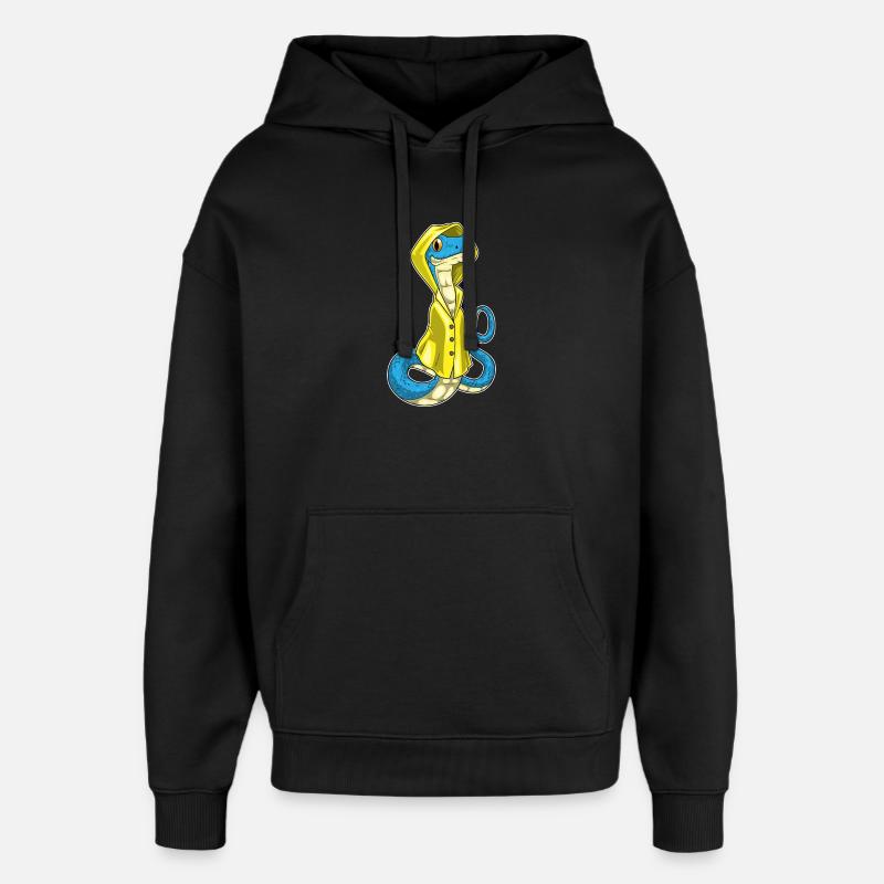 Veste de pluie serpent - Sweat à capuche unisexe Stanley/Stella Oversized - noir