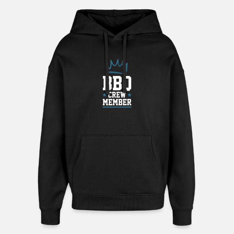 Bbq Crew - Oversized Unisex Hoodie by Stanley/Stella - black