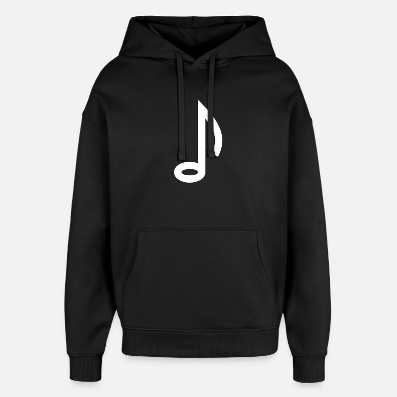 Symbole de la note - Sweat à capuche unisexe Stanley/Stella Oversized - noir