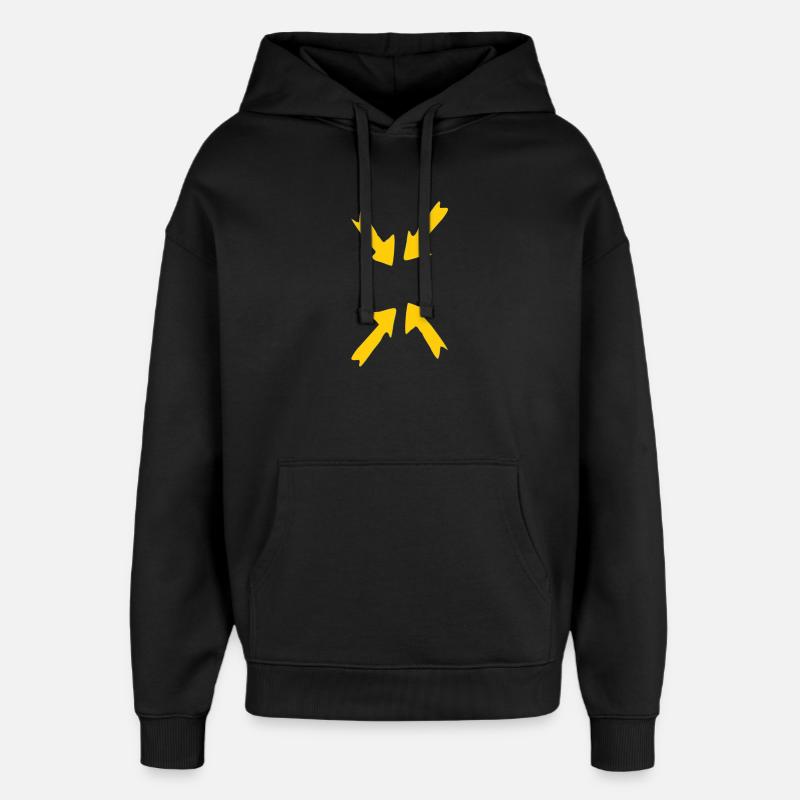 focus jaune - Sweat à capuche unisexe Stanley/Stella Oversized - noir