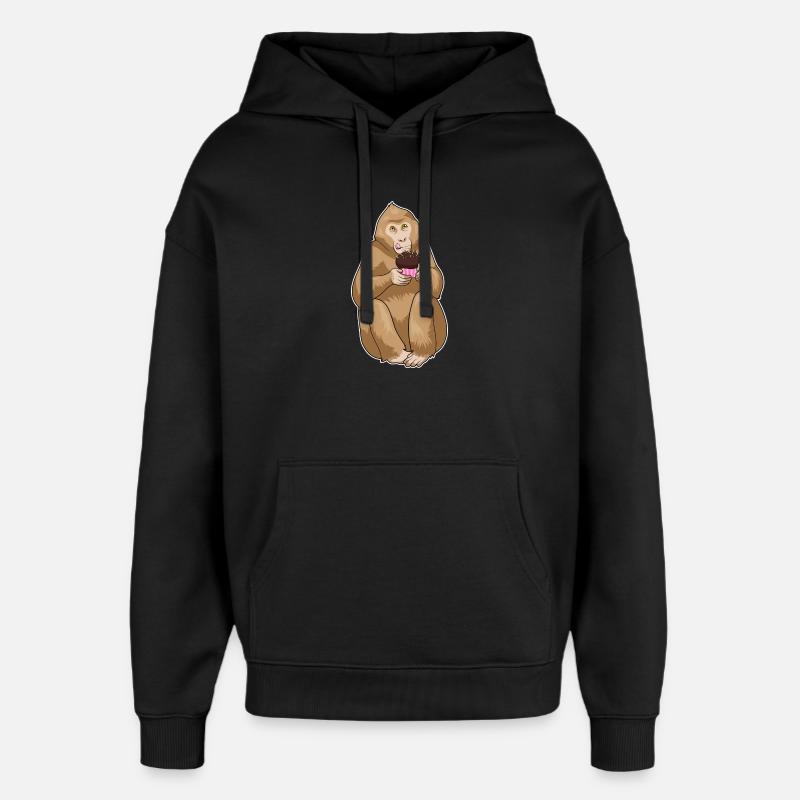 Monkey Muffin - Oversized Unisex Hoodie by Stanley/Stella - black